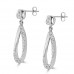 0.66 ct Ladies Round Cut Diamond Chandelier Earrings In 14 Kt White Gold